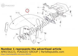 Aprilia AP8156223, Garde-boue avant. un noir, OEM: Aprilia AP8156223