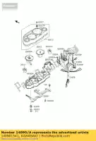 140901541, Kawasaki, deksel, meterbehuizing zx1100-d3 kawasaki gpz zz r zzr 1100 1995 1996 1998, Nieuw