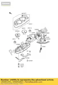 kawasaki 140901541 deksel, meterbehuizing zx1100-d3 - Onderkant