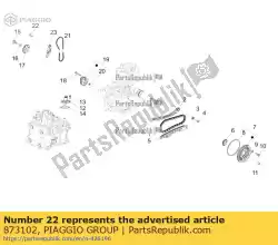 Ici, vous pouvez commander le vis auprès de Piaggio Group , avec le numéro de pièce 873102: