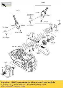 kawasaki 120530122 prowadnica, pierwotna, upp vn1700 - Dół