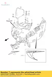 Suzuki 6869508F70DBR fita, lado da capota - Lado inferior