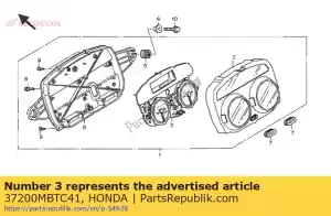 honda 37200MBTC41 meter, snelheid en tacho - Onderkant