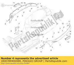 Qui puoi ordinare terminale destro spoiler da Piaggio Group , con numero parte 1B003904000BR: