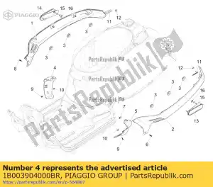 Piaggio Group 1B003904000BR terminale destro spoiler - Il fondo