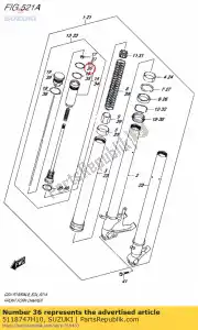 suzuki 5118747H10 anel-o - Lado inferior