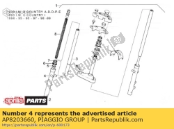 Aprilia AP8203660, Rh Ärmel, OEM: Aprilia AP8203660