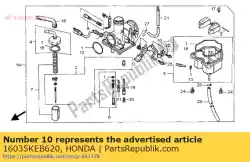 Ici, vous pouvez commander le jeu d'assiettes, séjour auprès de Honda , avec le numéro de pièce 16035KEB620: