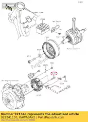 Qui puoi ordinare bullone, flangiato 6x25 da Kawasaki , con numero parte 921541156: