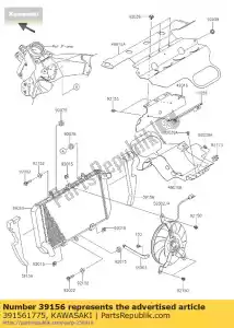 kawasaki 391561775 pad zx1000lef - Bottom side