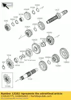 132620775, Kawasaki, marcia, ingresso 2 °, 13t kx250afb kawasaki kx 250 2009 2010, Nuovo