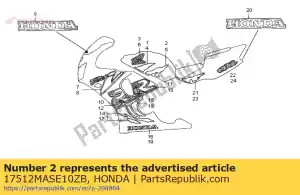 Honda 17512MASE10ZB stripe b, r. fuel tank (# - Bottom side