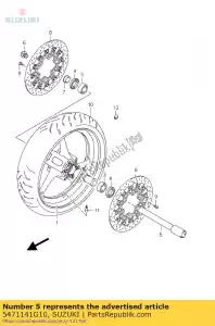 suzuki 5471141G10 eje delantero - Lado inferior