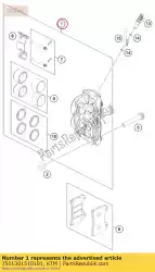 Tutaj możesz zamówić zacisk przedni bez klocków od KTM , z numerem części 7501301510101: