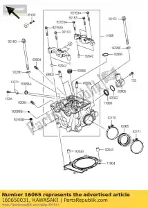 Kawasaki 160650031 holder-carburetor - Bottom side