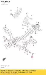 Aqui você pode pedir o parafuso em Suzuki , com o número da peça 0910310232: