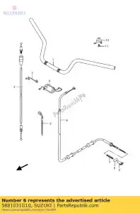 Suzuki 5881031G10 kabel, parkeren b - Onderkant