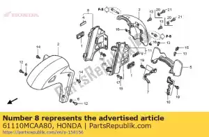 Honda 61110MCAA80 conjunto de capa, r. fr. pára-choque - Lado inferior