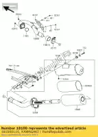 181000116, Kawasaki, silenciador de cuerpo kx450fcf kawasaki kx 450 2012, Nuevo