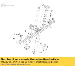 Ici, vous pouvez commander le ensemble de roulement de direction. Auprès de Piaggio Group , avec le numéro de pièce 5978215: