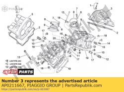 Aprilia AP0211667, Rear valves cover, OEM: Aprilia AP0211667