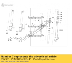 Aprilia 897331, Moer, OEM: Aprilia 897331