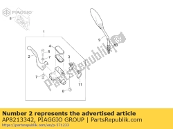 Aprilia AP8213342, Levier de frein avant, OEM: Aprilia AP8213342