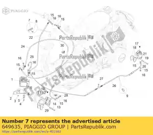 Piaggio Group 649635 bracket with up - Bottom side