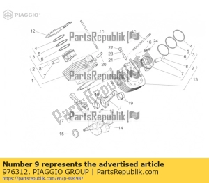 aprilia 976312 cylinder base gasket - Bottom side