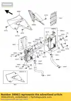 390620029, Kawasaki, tubo di raffreddamento, pompa-radiat kawasaki kx  m kx125 125 , Nuovo