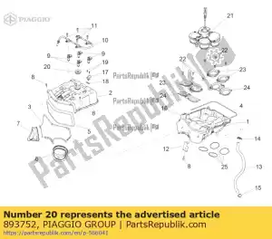 Piaggio Group 893752 rubberen afstandsstuk - Onderkant