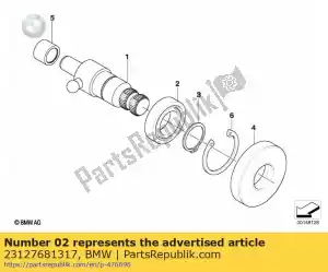 bmw 23127681317 grooved ball bearing - Bottom side