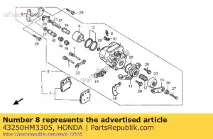 Honda 43250HM3305 étrier sous assy, - La partie au fond