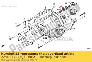 honda 22846HB3000 bullone, regolazione frizione - Il fondo