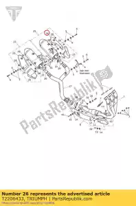 triumph T2206433 os?ona termiczna t?umik góra lewa - Dół