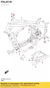 suzuki 4193148G20 suporte, eng mtg - Lado inferior