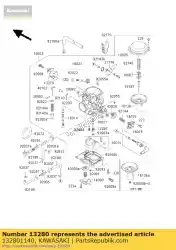 Here you can order the holder,needle jet from Kawasaki, with part number 132801140: