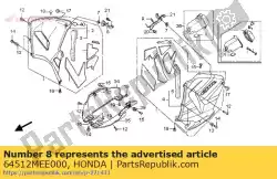 Here you can order the stay, r. Middle cowl from Honda, with part number 64512MEE000: