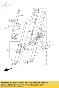 yamaha 5JN231410000 spring, front fork - Bottom side