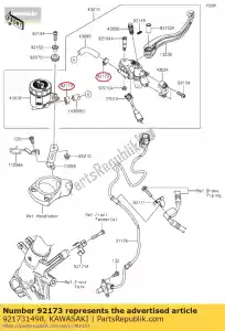 Kawasaki 921731498 morsetto, tubo - Il fondo