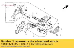 honda 43105KZ1415 brake pads - Bottom side