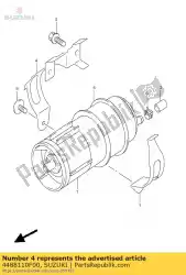 Here you can order the bracket,catch t from Suzuki, with part number 4488110F00: