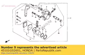 honda 45101GS2601 pinza comp., l. fr. - Lado inferior