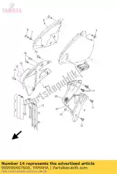 Here you can order the side cover assy 4 from Yamaha, with part number 999990407600: