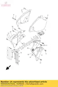 yamaha 999990407600 side cover assy 4 - Bottom side