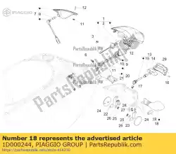 Aqui você pode pedir o indicador de giro traseiro esquerdo em Piaggio Group , com o número da peça 1D000244: