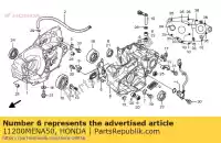 11200MENA50, Honda, crankcase comp., l. honda crf 450 2010 2011 2012, New