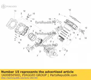 Piaggio Group 1A0085050D piston (d) - Bottom side