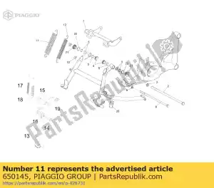 Piaggio Group 650145 spring - Bottom side