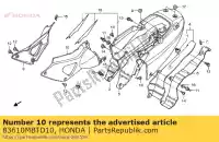 83610MBTD10, Honda, dekking, l. kant honda xl 1000 1999 2000 2001 2002 2004 2005 2006, Nieuw